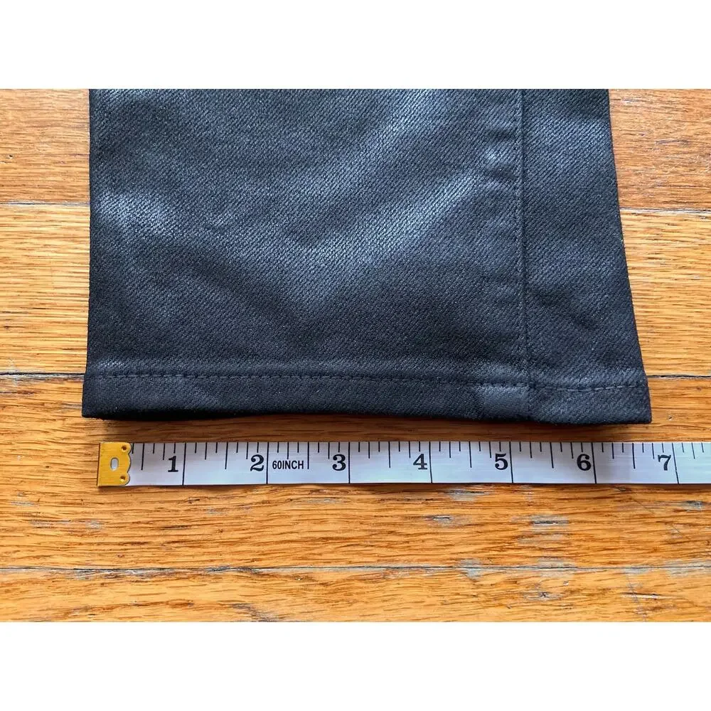GOOD AMERICAN Black Coated Straight Jeans sz 6/29 (NWOT)